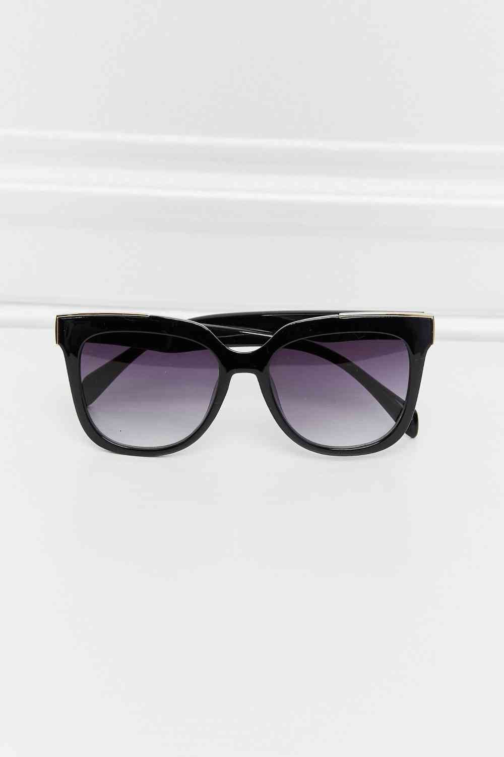 Acetate Lens Full Rim Sunglasses - sunglasses - Black - Bella Bourget