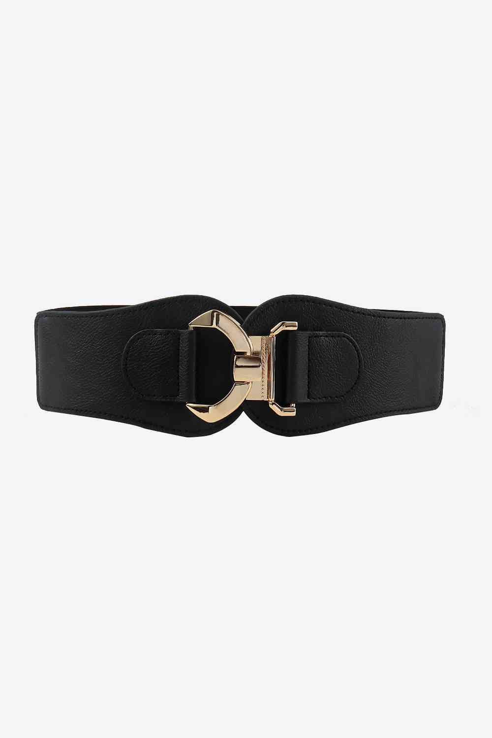 Alloy Buckle Elastic Belt - belt - Ochre - Bella Bourget