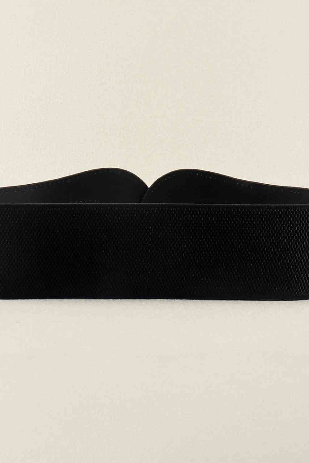 Alloy Buckle Elastic Belt - belt - Black - Bella Bourget