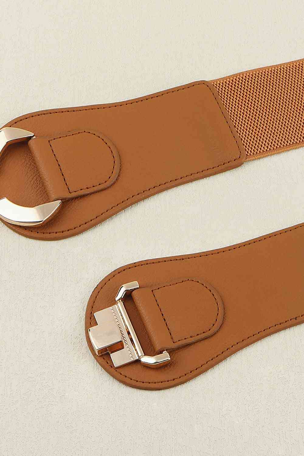 Alloy Buckle Elastic Belt - belt - Ochre - Bella Bourget