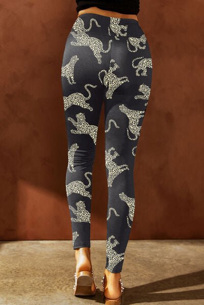 Animal Printed Distressed High Waist Leggings - Leggings - Black - Bella Bourget