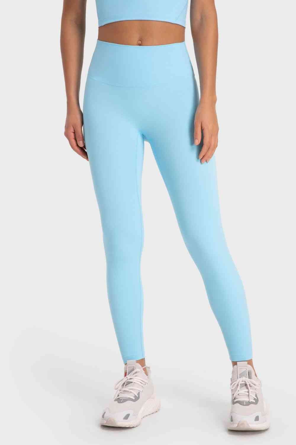 Basic Full Length Active Leggings - Leggings - Mint Blue - Bella Bourget