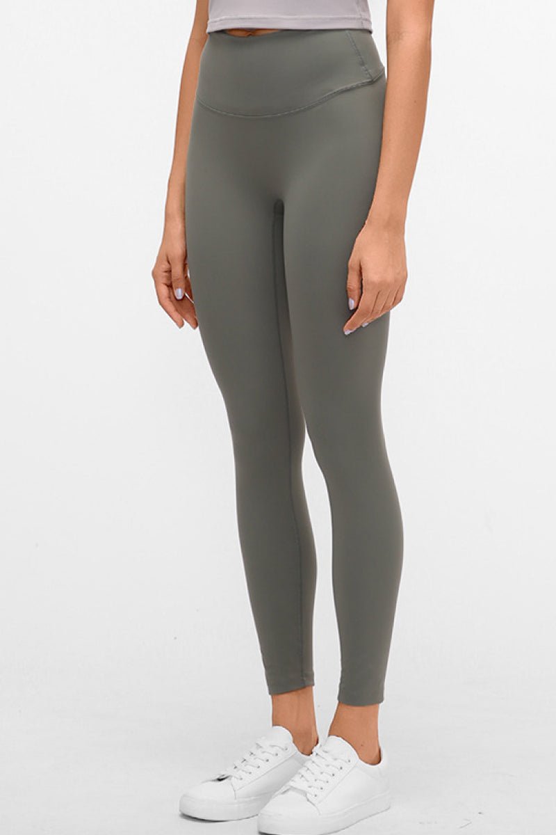 Basic Full Length Active Leggings - Leggings - Olive - Bella Bourget