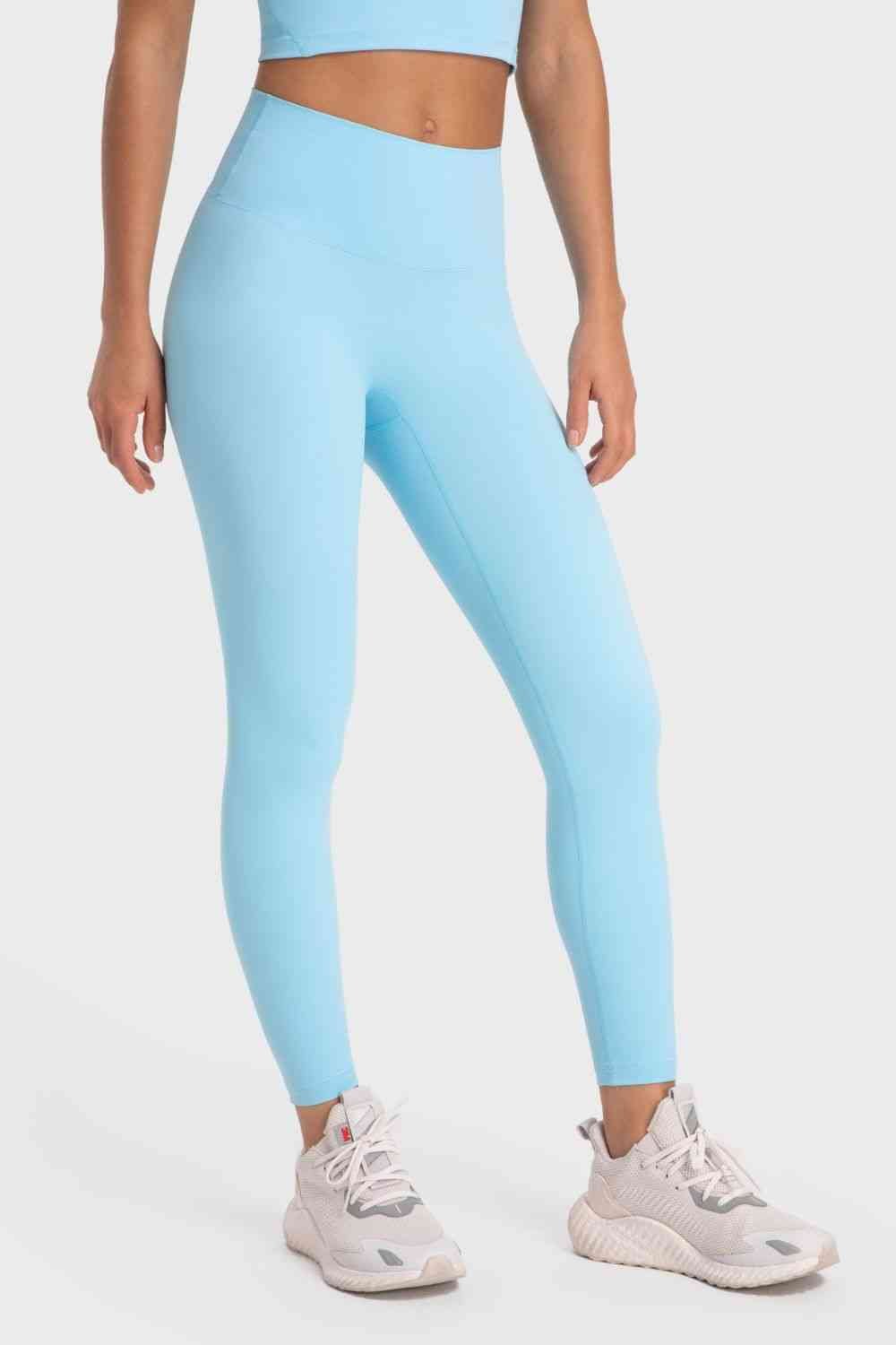 Basic Full Length Active Leggings - Leggings - Mint Blue - Bella Bourget