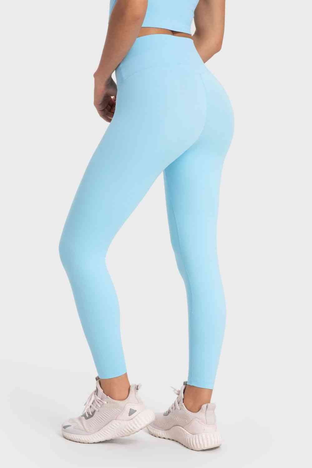 Basic Full Length Active Leggings - Leggings - Mint Blue - Bella Bourget