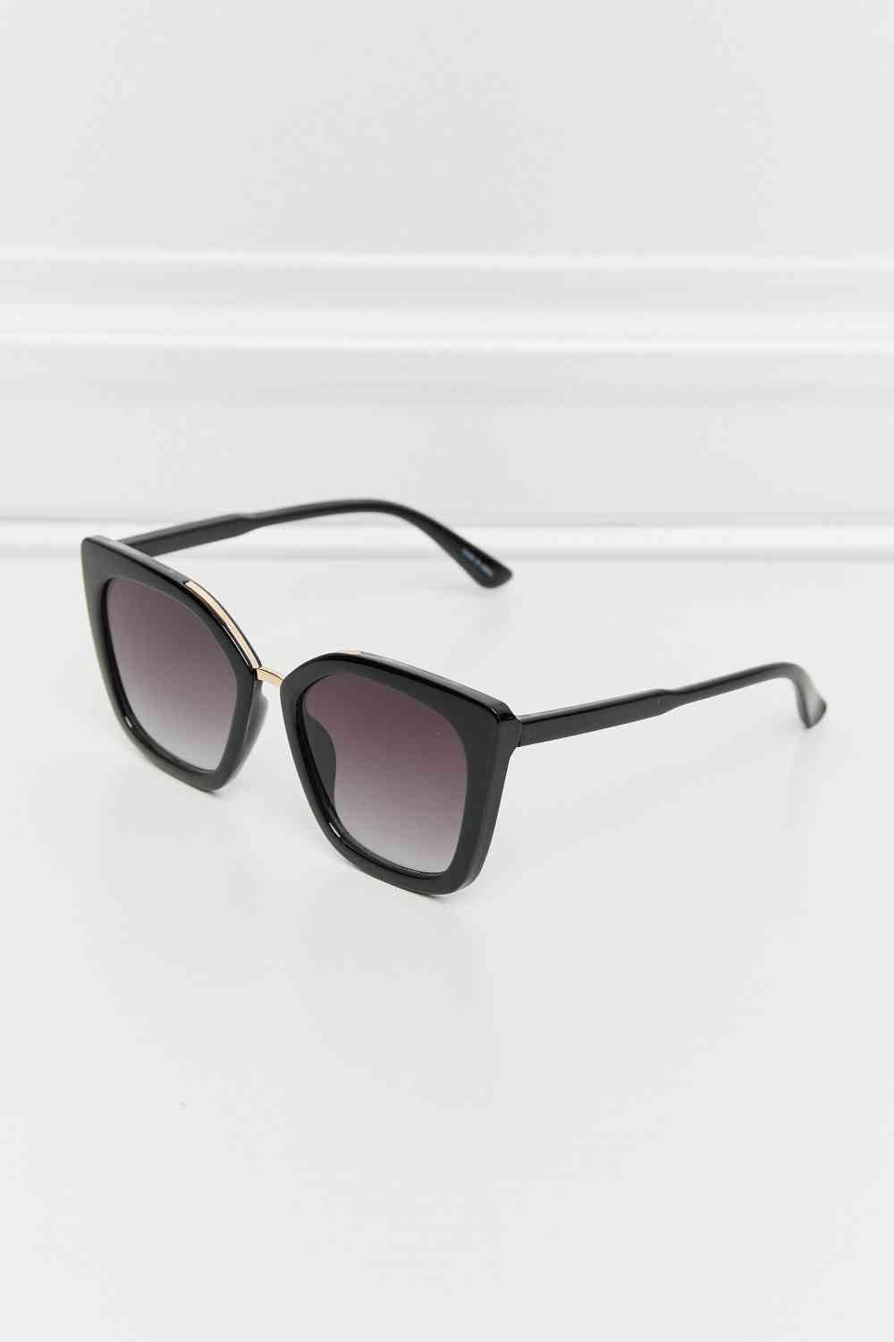 Cat Eye Full Rim Sunglasses - sunglasses - Black - Bella Bourget