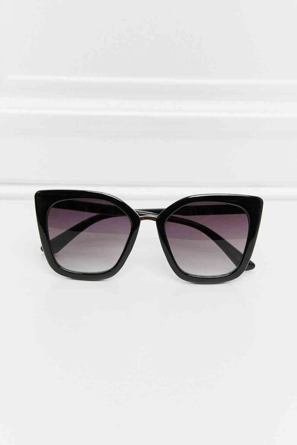 Cat Eye Full Rim Sunglasses - sunglasses - Black - Bella Bourget