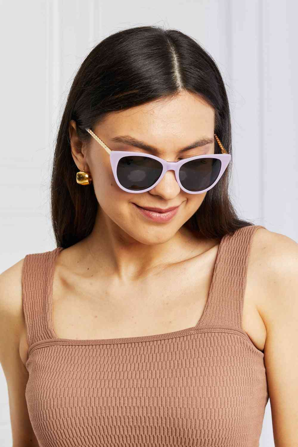 Cat - Eye Sunglasses - sunglasses - Mocha - Bella Bourget