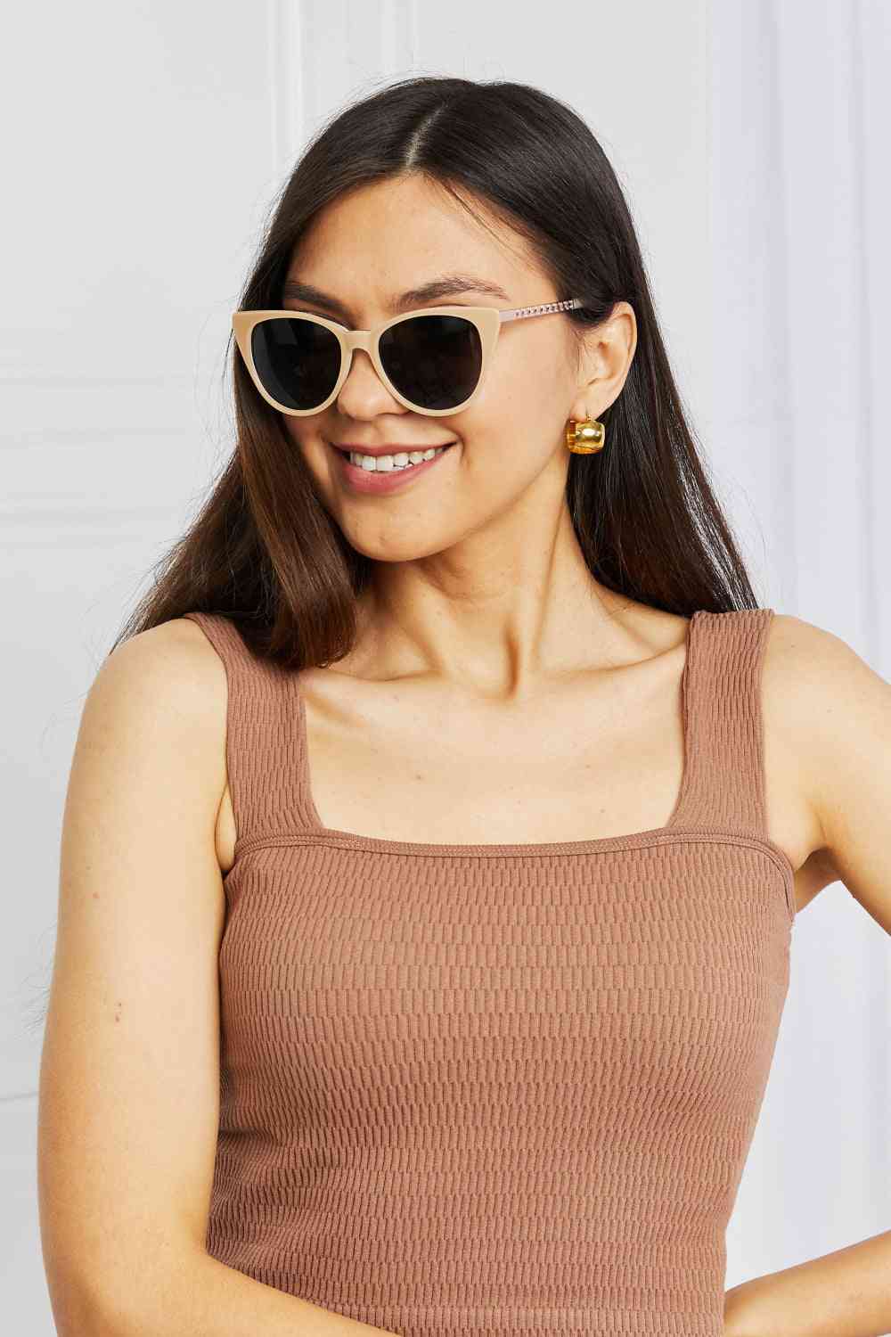 Cat - Eye Sunglasses - sunglasses - Mocha - Bella Bourget