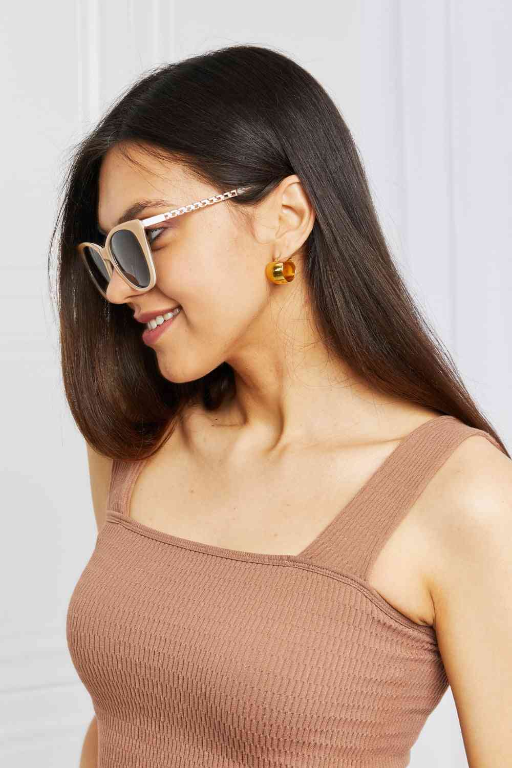 Cat - Eye Sunglasses - sunglasses - Mocha - Bella Bourget