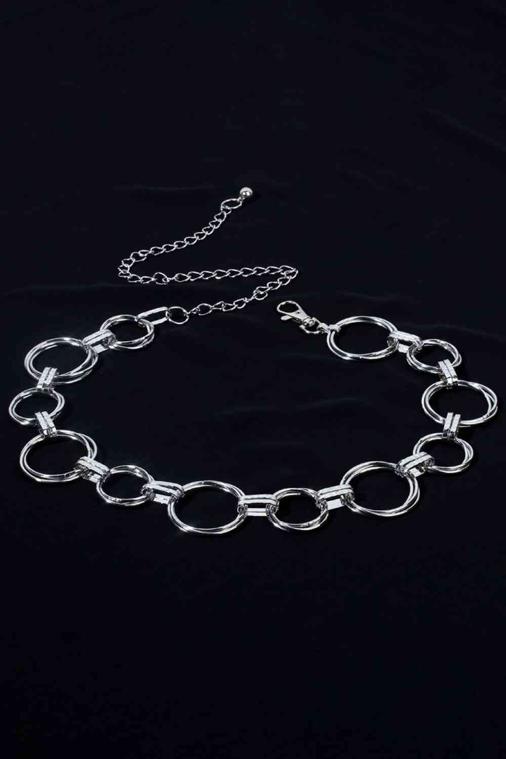 Chain Circle Belt - belt - Silver - Bella Bourget