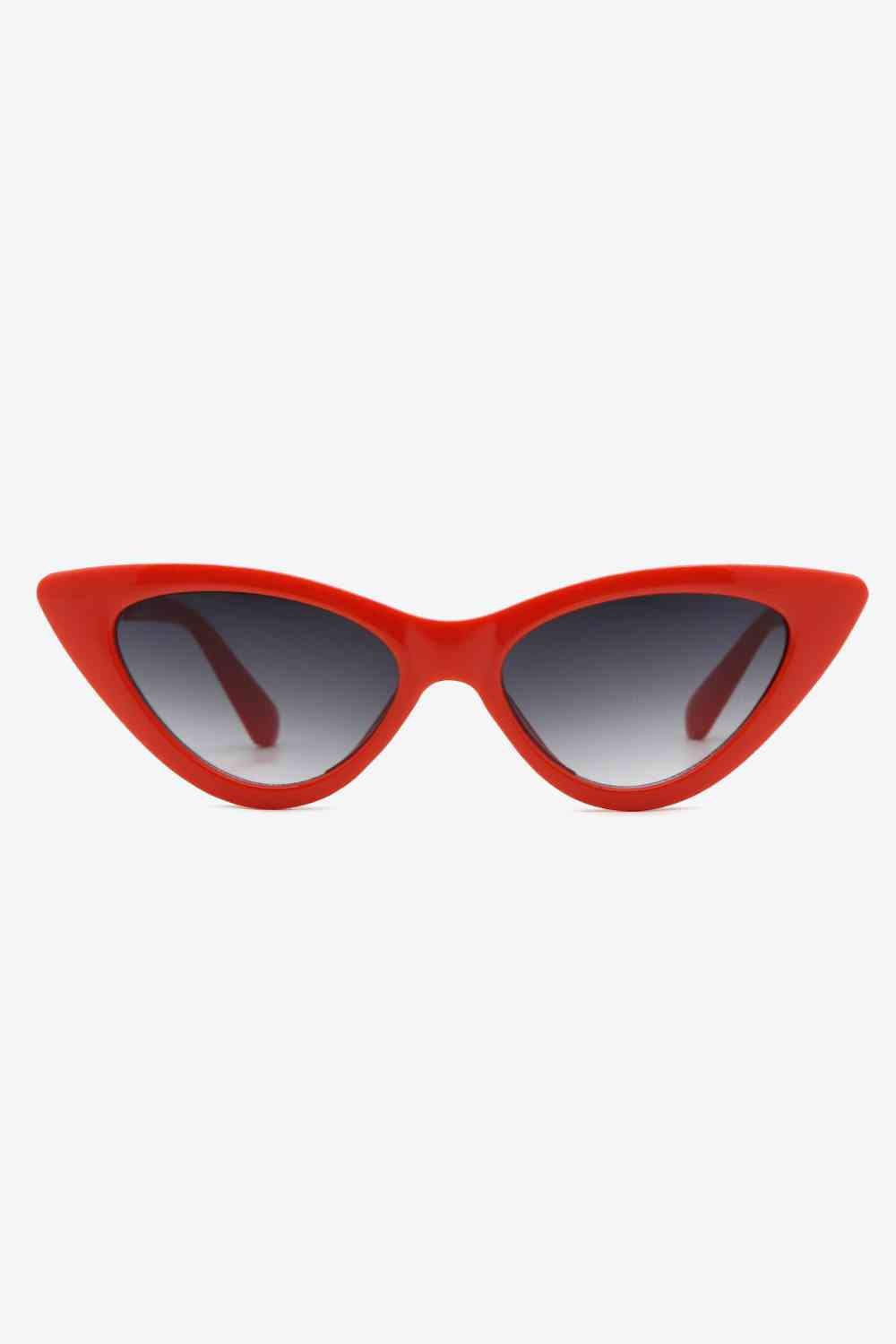 Chain Detail Cat - Eye Sunglasses - sunglasses - Deep Red - Bella Bourget