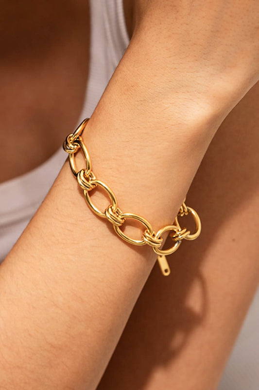 Chunky Chain Bracelet - Bracelets - Gold - Bella Bourget