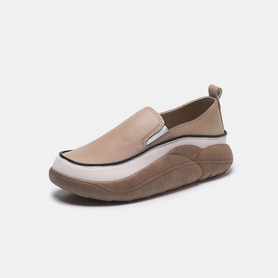 Chunky Slip - On Shoes - shoes - Khaki - Bella Bourget