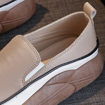 Chunky Slip - On Shoes - shoes - Khaki - Bella Bourget