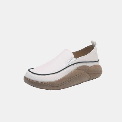 Chunky Slip - On Shoes - shoes - Ivory - Bella Bourget