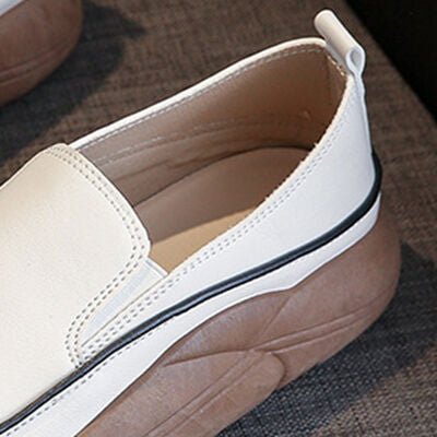 Chunky Slip - On Shoes - shoes - Ivory - Bella Bourget