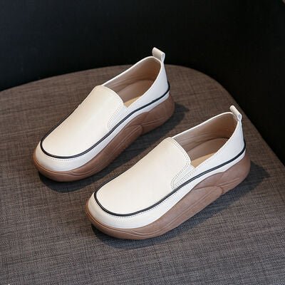 Chunky Slip - On Shoes - shoes - Ivory - Bella Bourget