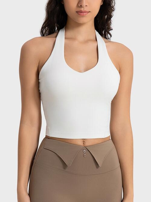 Cropped Sport Tank - Athletic Cropped Tank - Ivory - Bella Bourget