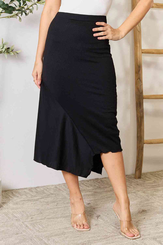 Culture Code Full Size High Waist Midi Skirt - Skirt - Black - Bella Bourget