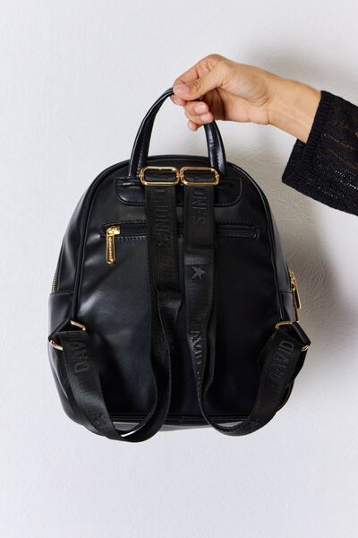 David Jones Faux Leather Backpack - bag - Black - Bella Bourget