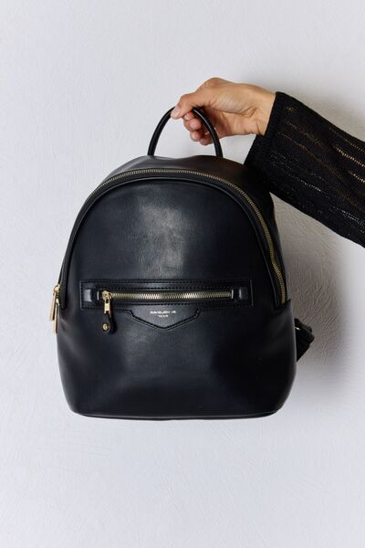 David Jones Faux Leather Backpack - bag - Black - Bella Bourget