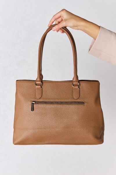 David Jones Structured Leather Handbag - bag - BROWN - Bella Bourget