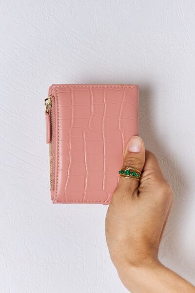 David Jones Texture PU Leather Mini Wallet - bag - PINK - Bella Bourget