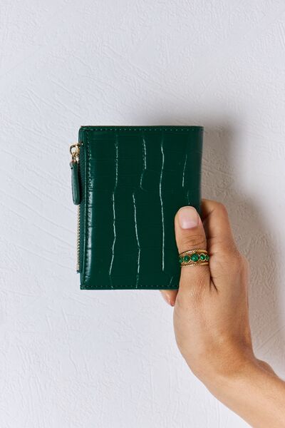 David Jones Texture PU Leather Mini Wallet - bag - GREEN - Bella Bourget