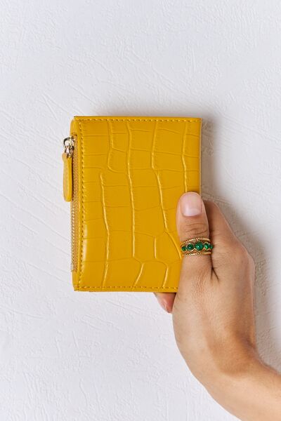 David Jones Texture PU Leather Mini Wallet - bag - YELLOW - Bella Bourget