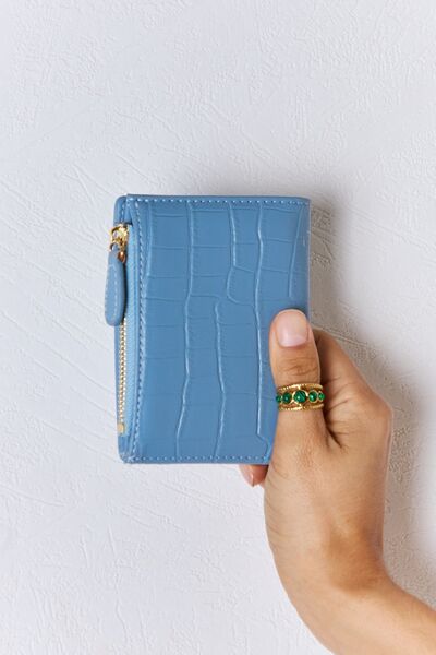 David Jones Texture PU Leather Mini Wallet - bag - BLUE - Bella Bourget