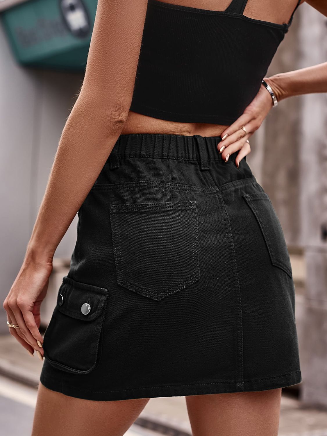 Mini Skirt with Pockets - Skirt - Black - Bella Bourget