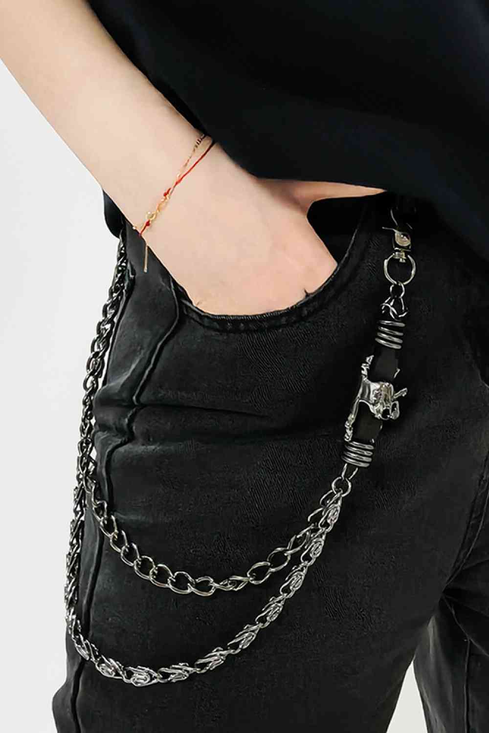 Double Layer Chain Belt - belt - Black - Bella Bourget