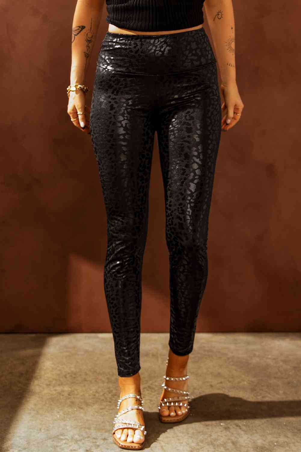 Double Take High Waist Leggings - Leggings - Black - Bella Bourget