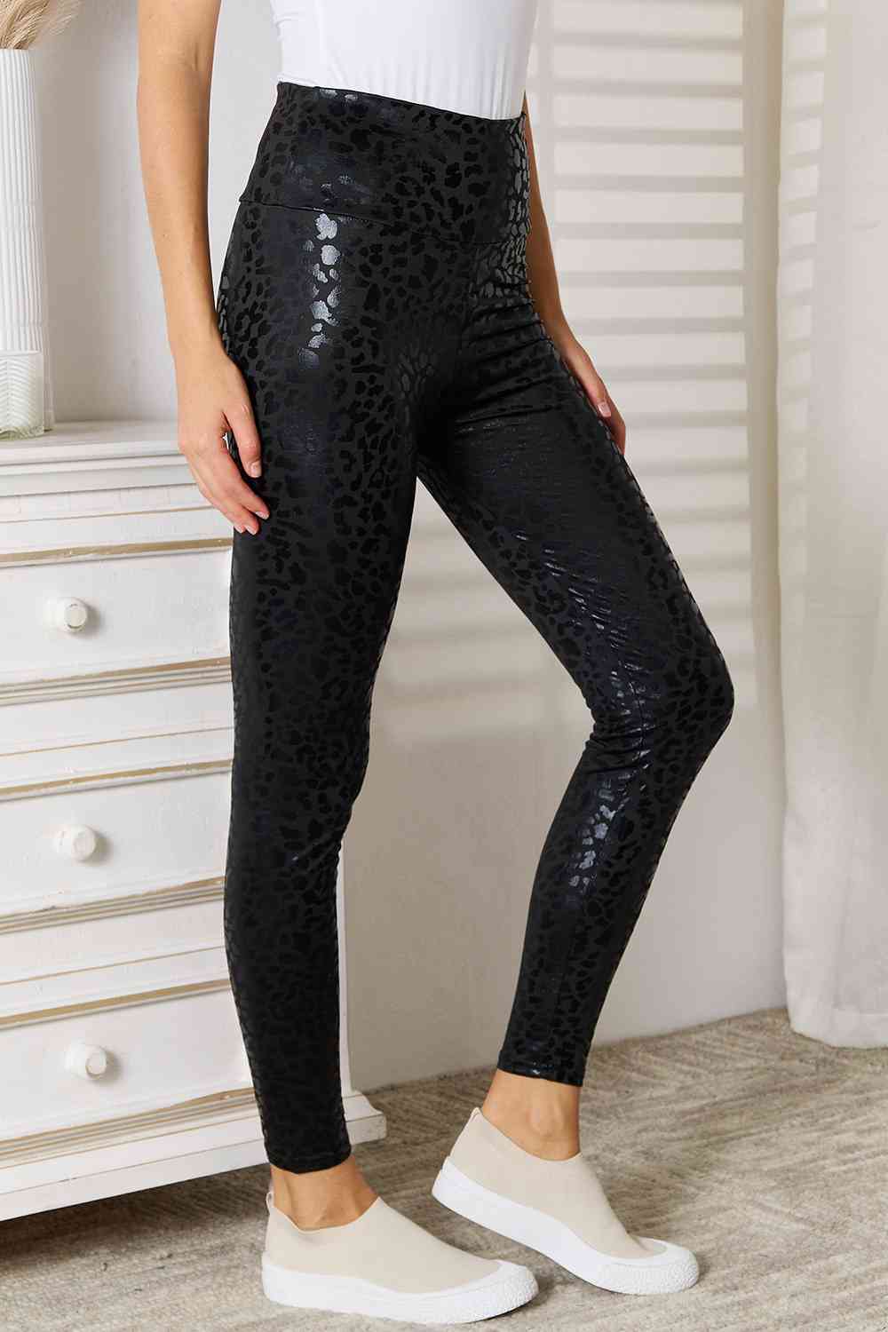 Double Take High Waist Leggings - Leggings - Black - Bella Bourget