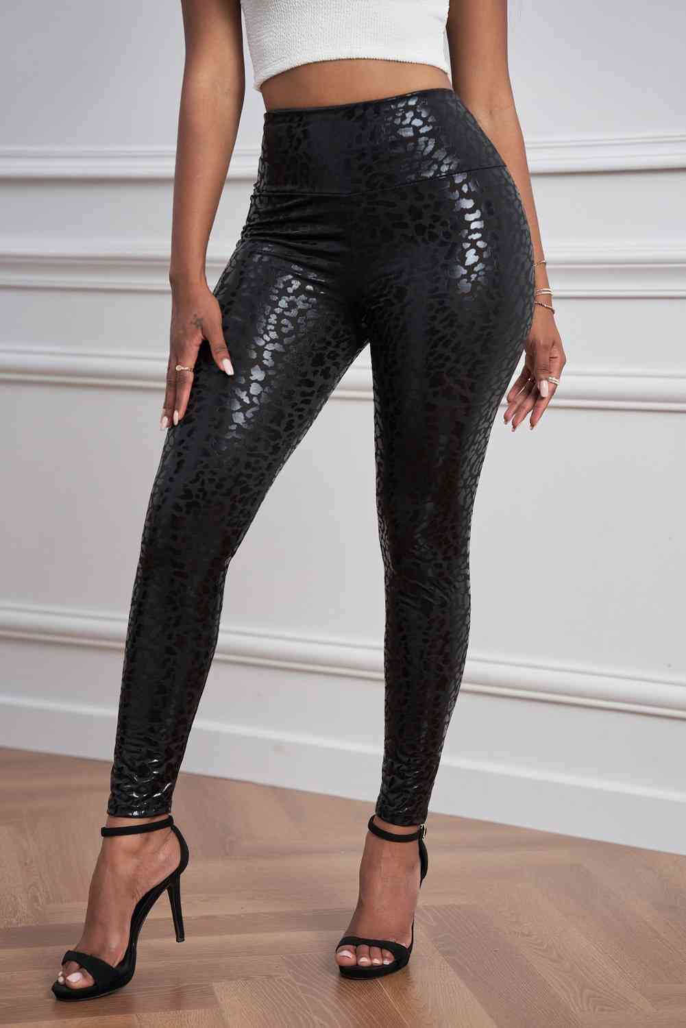 Double Take High Waist Leggings - Leggings - Black - Bella Bourget