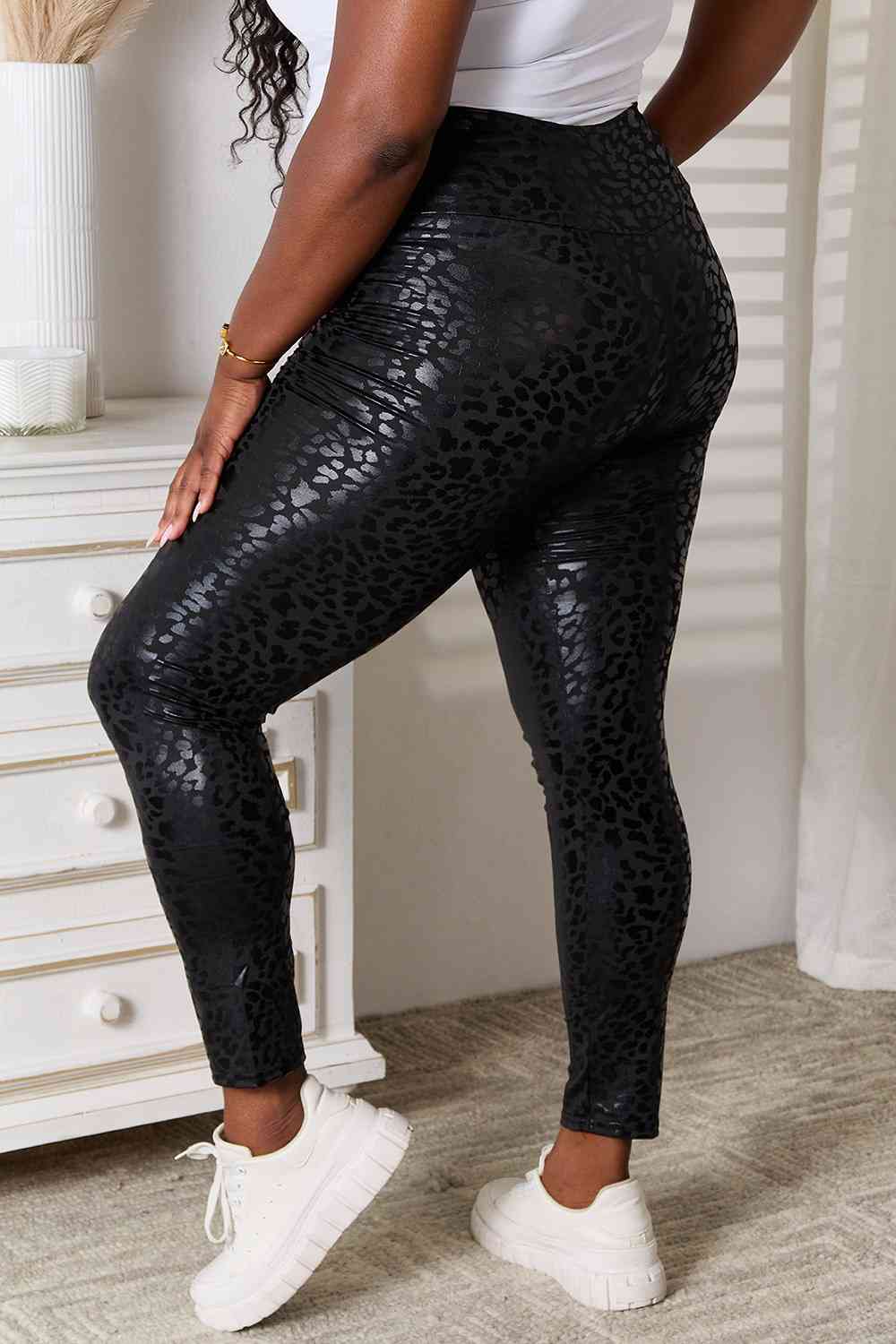 Double Take High Waist Leggings - Leggings - Black - Bella Bourget