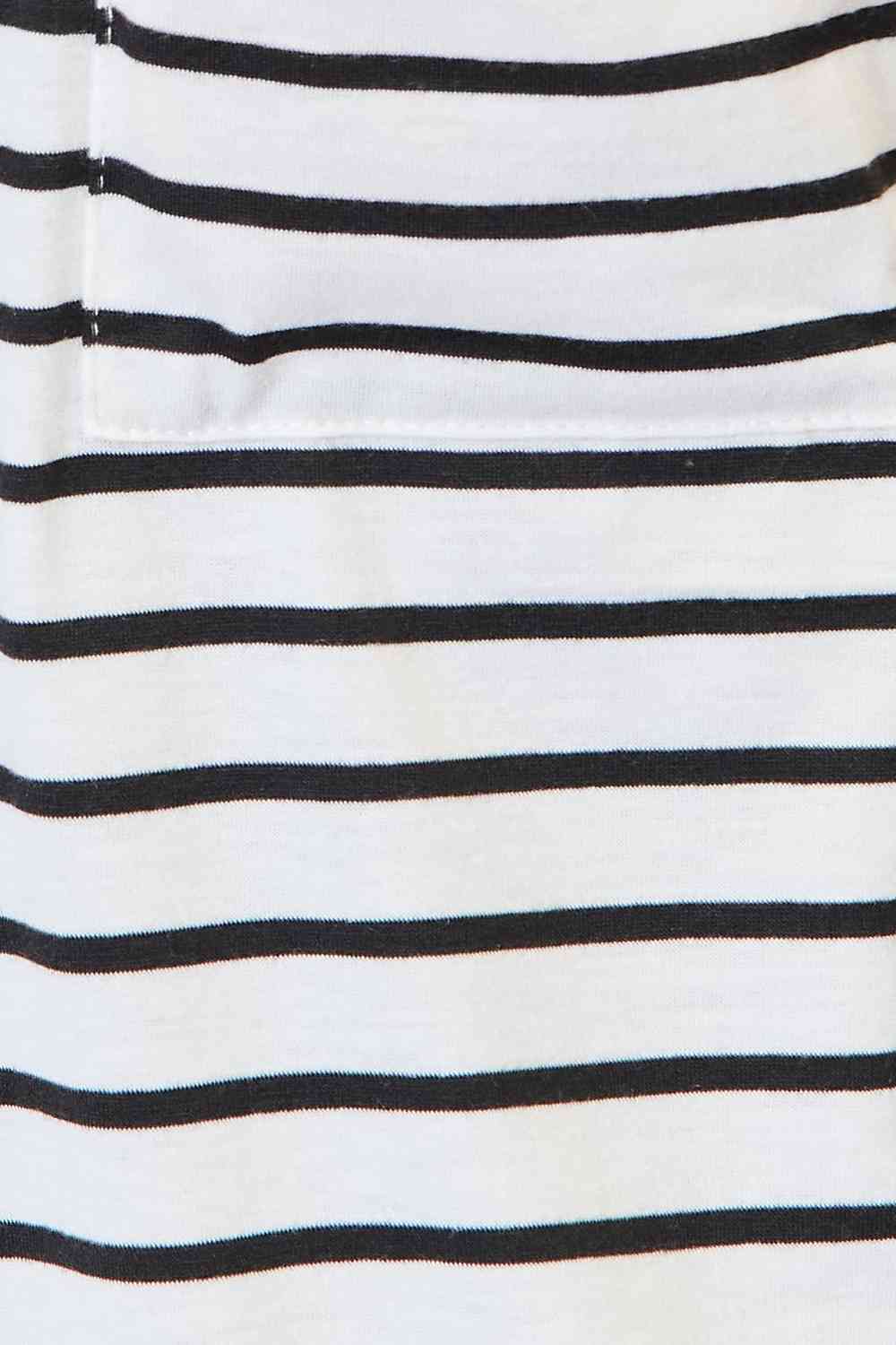 Double Take Striped Open Front Longline Cardigan - TikTok - White - Bella Bourget