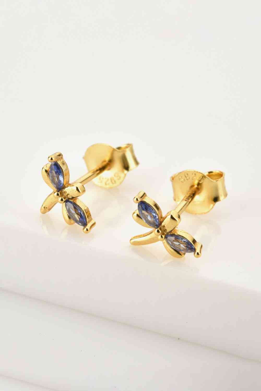 Dragonfly - Shaped Earrings - Earrings - Gold - Bella Bourget