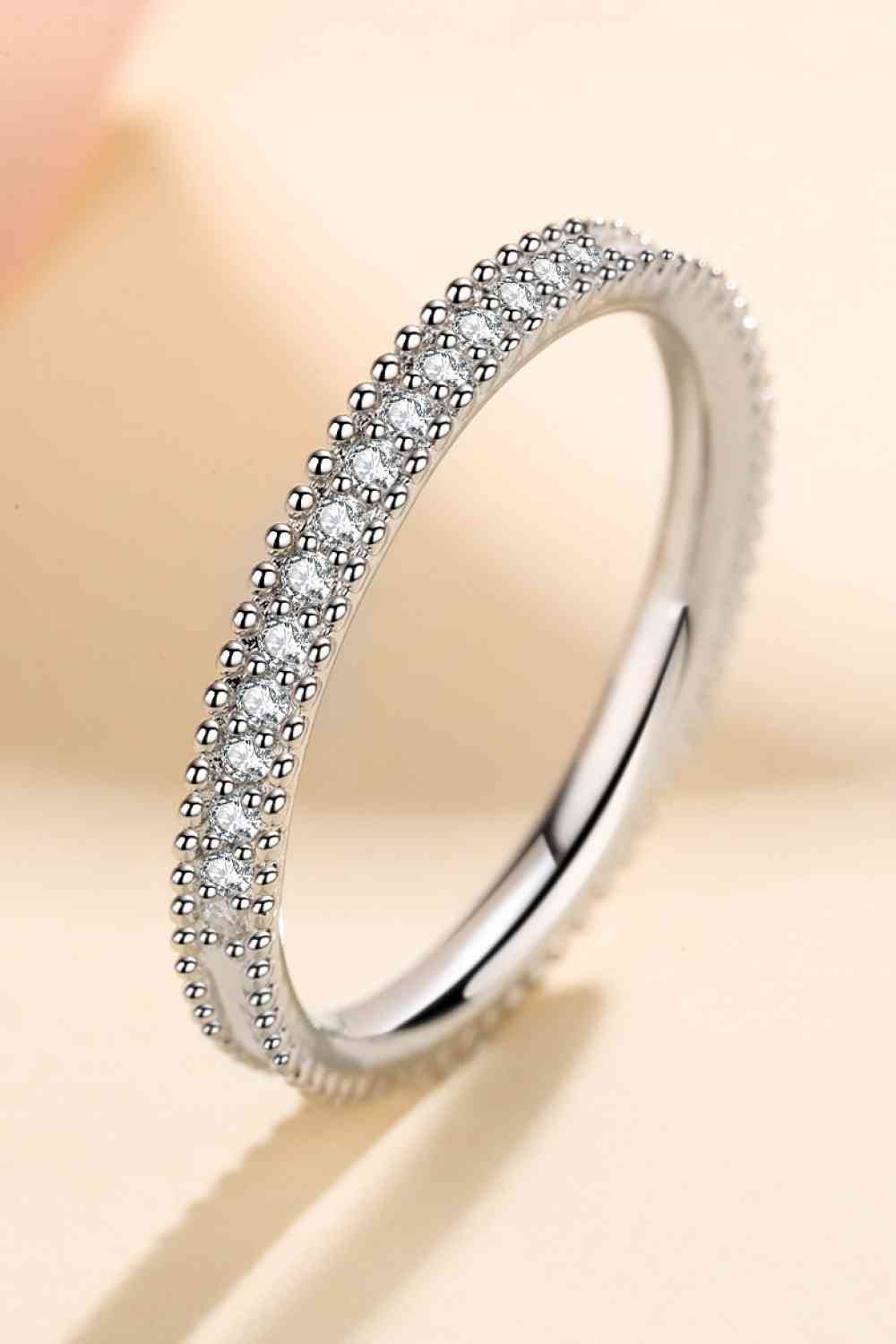 Drop Everything Now Moissanite Band Ring - Ring - Silver - Bella Bourget