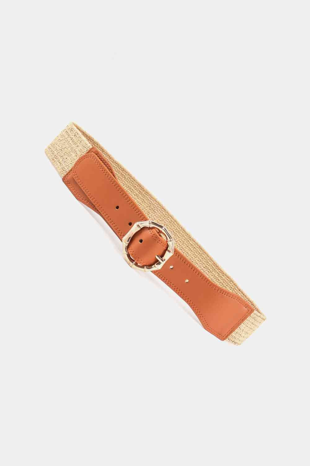 Elastic Belt with Buckle - belt - Ochre - Bella Bourget