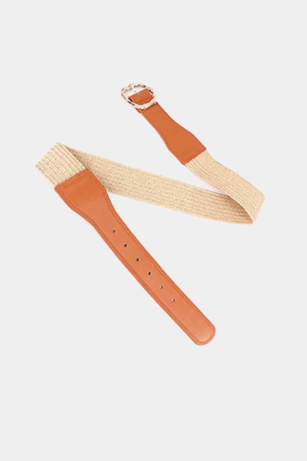 Elastic Belt with Buckle - belt - Ochre - Bella Bourget