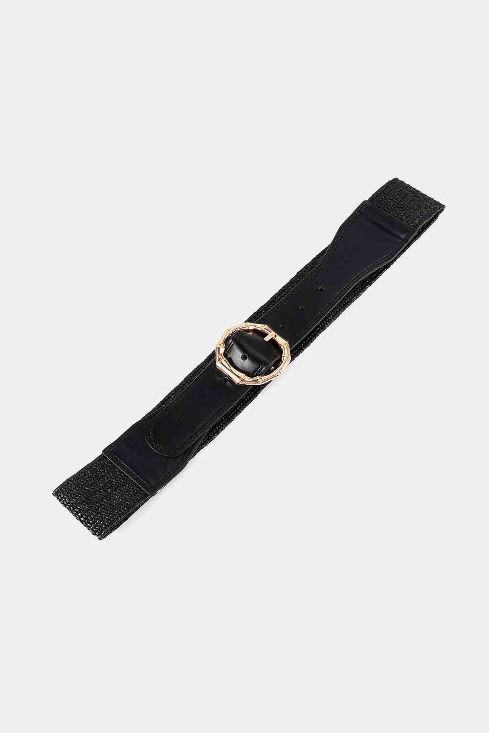 Elastic Belt with Buckle - belt - Black - Bella Bourget