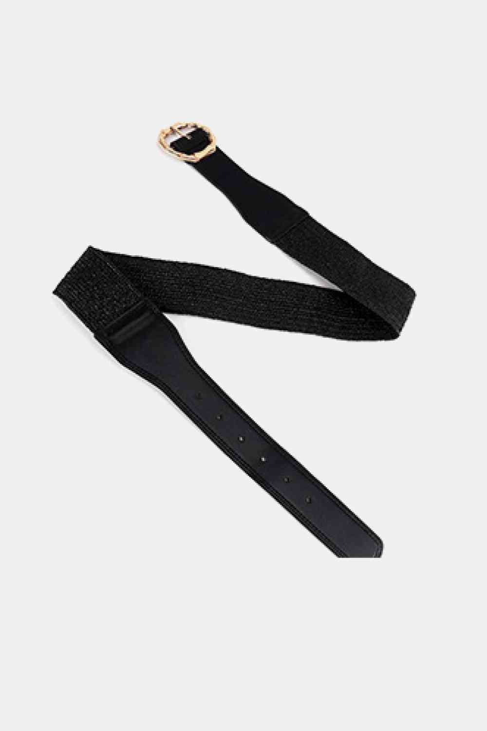 Elastic Belt with Buckle - belt - Black - Bella Bourget