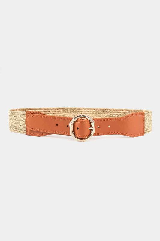 Elastic Belt with Buckle - belt - Ochre - Bella Bourget