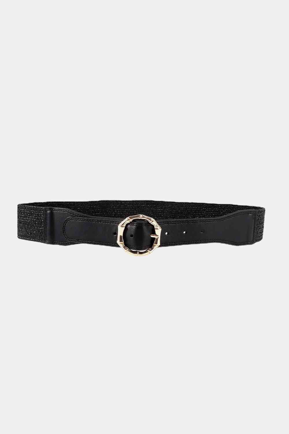 Elastic Belt with Buckle - belt - Black - Bella Bourget