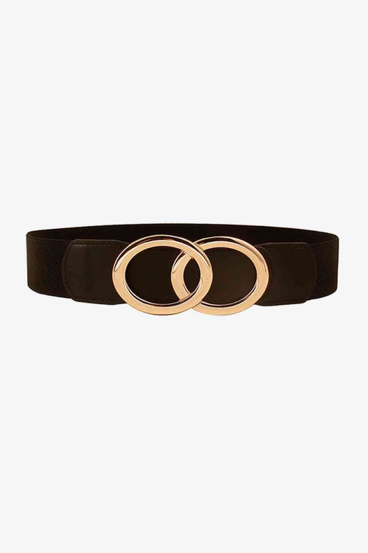 Elastic Belt with Ring Buckle - belt - Black - Bella Bourget