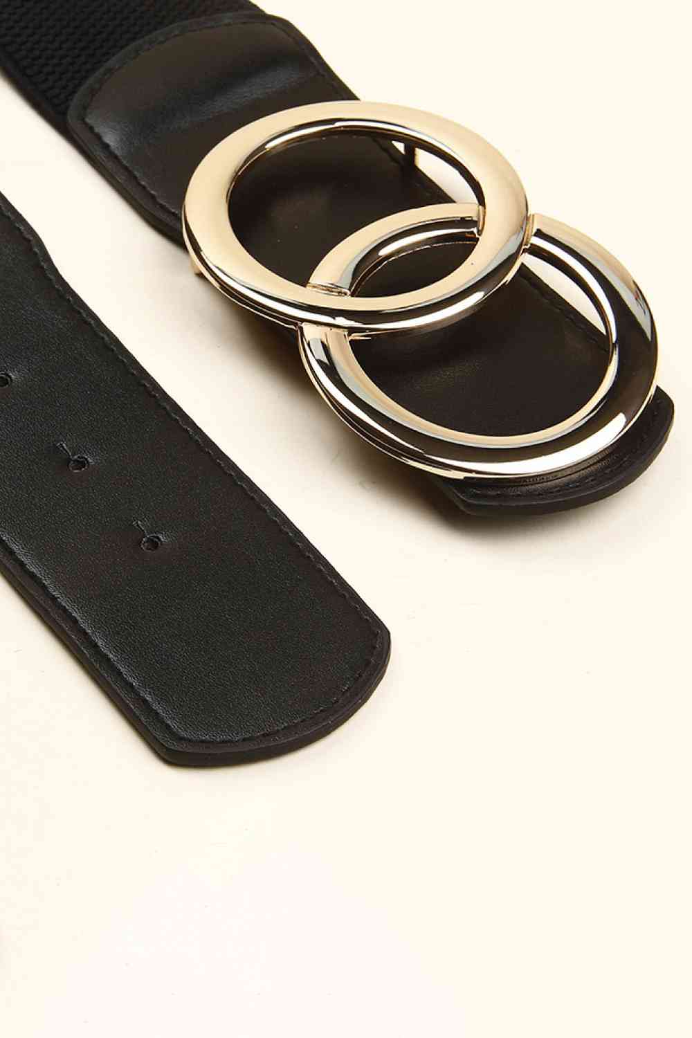 Elastic Belt with Ring Buckle - belt - Black - Bella Bourget