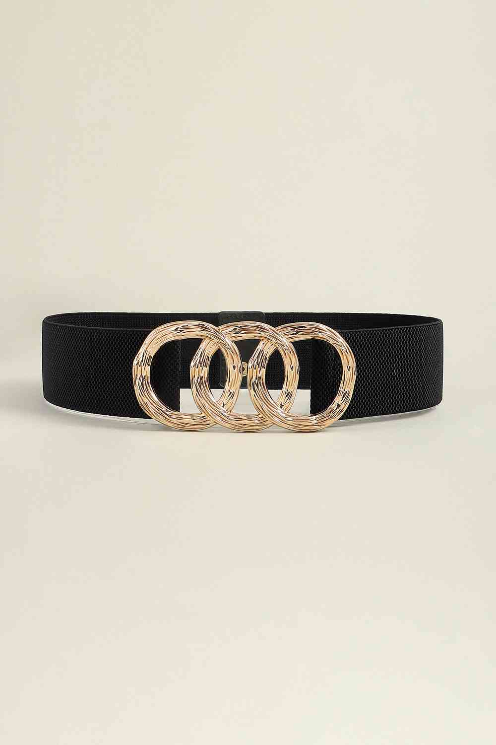 Elastic Wide Belt - belt - Black - Bella Bourget