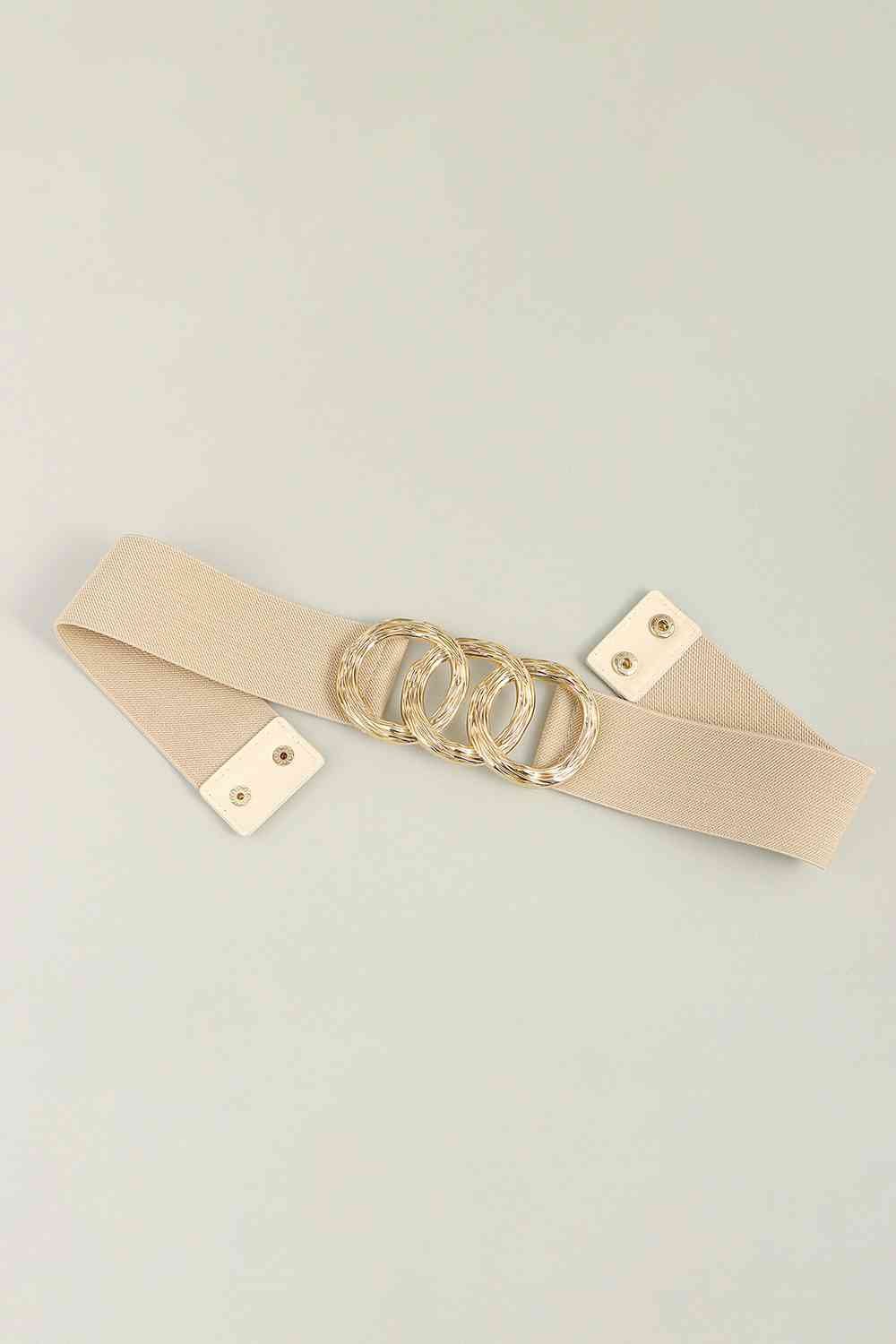 Elastic Wide Belt - belt - Sand - Bella Bourget